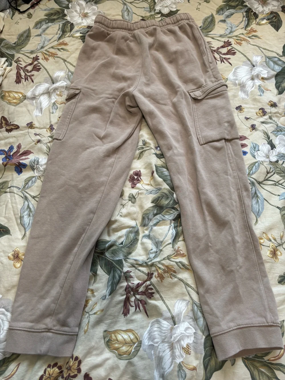 Nike Kids Taupe Sweatpants with White Logo